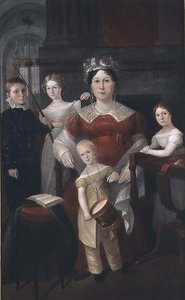 Portret van Mevrouw John Piper en familie, c.1826 door Augustus Earle