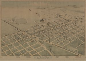 Vogelvlucht van Kearney, Buffalo County, Neb. 1881 LOC 2010592833 door Augustus Koch