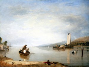 Visscène bij Cowes Castle (Engeland)