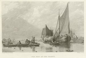 De Pool van de Theems door Augustus Wall Callcott