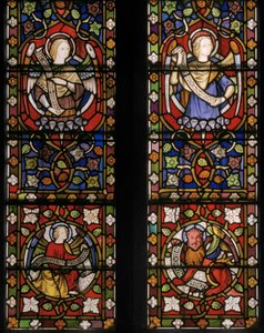 Christus Omringd door Engelen (detail) door Augustus Welby Northmore Pugin