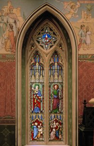 Elia, St. Jacobus de Meerdere, Jona en de walvis door Augustus Welby Northmore Pugin