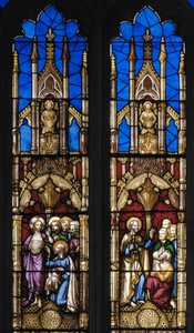 Gebeurtenissen in het Leven van St. Thomas de Apostel (detail) door Augustus Welby Northmore Pugin