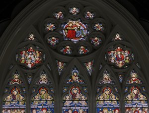 Hemels Jeruzalem (detail) door Augustus Welby Northmore Pugin