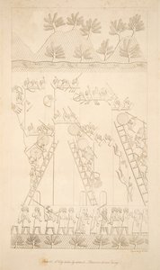 Een stad ingenomen door aanval - Gevangenen weggevoerd, uit Monumenten van Nineveh door Austen Henry Layard