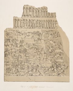 Een slagveld (Kouyunjik), uit Monumenten van Nineveh, uitgegeven 1849