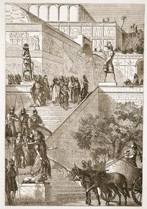 Het Paleis van Kouyunjik, gerestaureerd door Austen Henry Layard