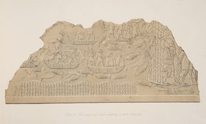 De verovering van een stam die in een moeras woont (Kouyunjik), uit Monumenten van Nineveh, uitgegeven 1849 door Austen Henry Layard