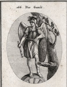 Allegorie van gunst afgeleid van deugd door Austrian School