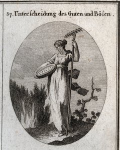 Allegorie van het onderscheid tussen goed en kwaad door Austrian School