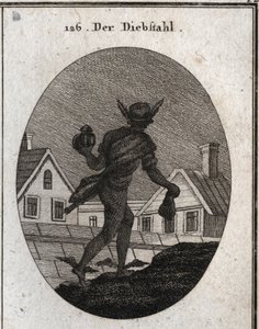 Allegorie van diefstal weergegeven door een man die 
