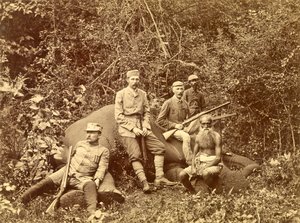 Aartshertog Franz Ferdinand na de jacht, Sri Lanka ca. 1892 door Austrian School