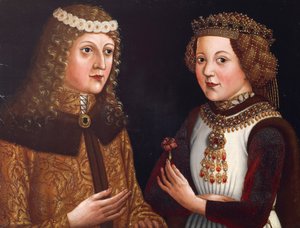 Ladislaus Posthumus Koning van Bohemen & Magdalena van Valois door Austrian School