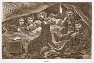 Leven in de tent, 1896 door Austrian School
