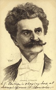 Portret van Johann Strauss II door Austrian School