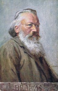 Ansichtkaart met afbeelding van Johannes Brahms ca. 1910