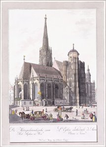 De Stephansdom in Wenen door Austrian School