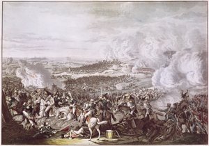 De Vlucht van Napoleon (1769-1821) na de Slag bij Waterloo, 18 juni 1815, c.1815-30 door Austrian School