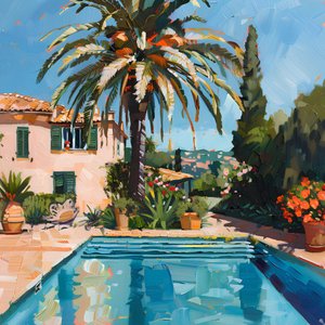 Villa aan het zwembad in mediterrane stijl door Avanesova Elena