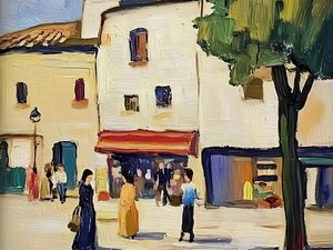 Levendig Europees straatbeeld