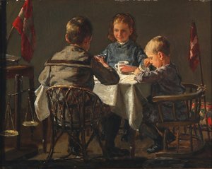 De drie kinderen van de kunstenaar
