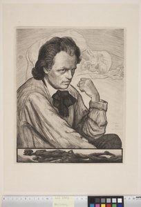 De beeldhouwer Niels Hansen Jacobsen
