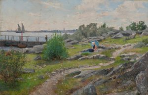 A.Lindman, Aan de kust door Axel Lindman