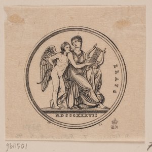 Medaille met Afbeelding van Erato door Axel Theodor Kittendorff