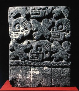 Tzompantli, late postklassieke periode (1300-1521) door Aztec Aztec