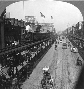 The Bowery, New York, VS, 1900 door B. L. Singley