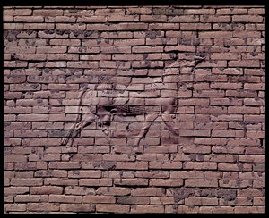 Detail van een stier (reliëf van de Ishtarpoort) door Babylonian
