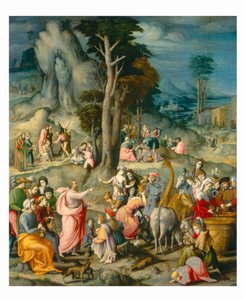 Het Verzamelen van Manna door Bacchiacca