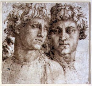 Studie van hoofden door Baccio Bandinelli