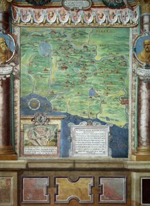 Het land van de Romeinse Tuscia geschonken door gravin Matilda aan de kerk (detail)