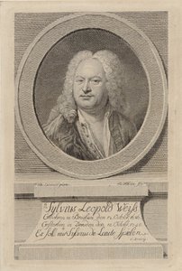Portret van Sylvius Leopold Weiss
