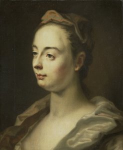 Portret van een Vrouw door Balthasar Denner