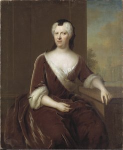 Portret van markgravin Albertina Frederica van Baden-Durlach door Balthasar Denner
