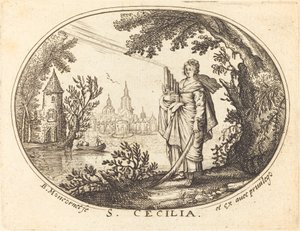 Sint Cecilia in een Landschap