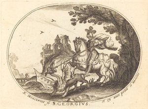Sint-Joris en de draak door Balthasar Moncornet