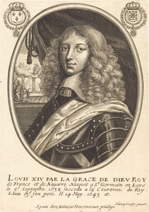 Lodewijk XIV, koning van Frankrijk door Balthasar Moncornet after Henry Stresor