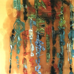 Kleurrijke abstracte zuilen door Barbara Piatti