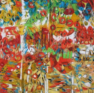 Levendige abstracte tuin door Barbara Piatti