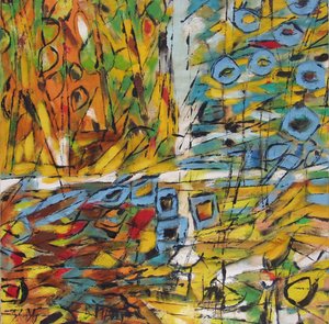 Levendig abstract landschap door Barbara Piatti