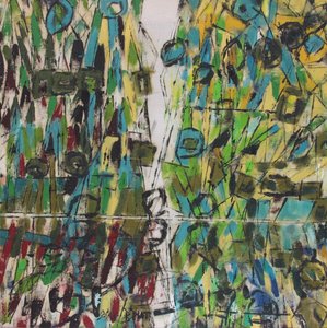 Levendige abstracte penseelstreken door Barbara Piatti