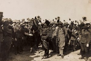 Benito Mussolini met zijn fascisten en Italo Balbo in Libië in Tripoli door Barbera La