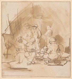 Satyr onder de boeren door Barent Fabritius