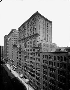 Dearborn Street noord vanaf Congress, Chicago, Illinois, VS, ca. 1905
