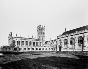 Hutchinson Hall, Mitchell Tower, Reynolds Club en Leon Mandel Assembly Hall aan de Universiteit van Chicago, Chicago, Illinois, VS, ca. 1901