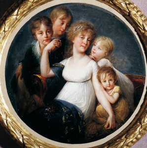 Portret van Anna Pieri Brignole-Sale (1765-1815), Genovese edelvrouw met haar kinderen