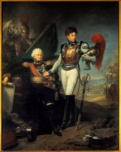 Portret van Jean Lariboisiere en zijn zoon Honore bij de Slag van de Moskova